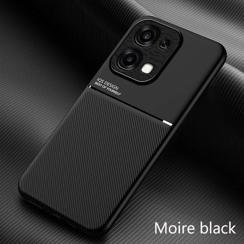 Ultra-thin Magnetic Texture Leather Phone Case - Stylish Back Cover