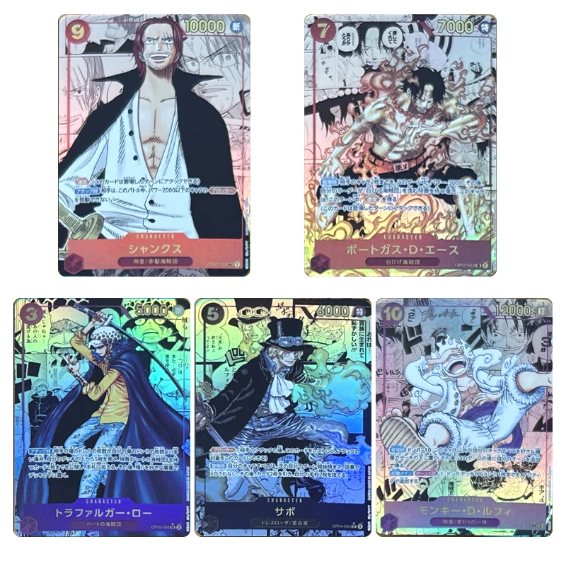 One Piece Diy Signature Card Shanks Monkey D. Rufy Anime Personaggi Collezione Abbronzante Flash Card Cartoon Toys Regalo Di Natale