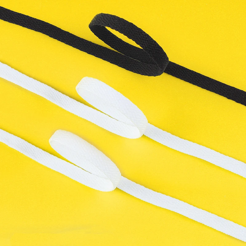 Classic Two-Tone Flat Shoelaces - Durable 8mm Wide - Available in Multiple Pack Sizes