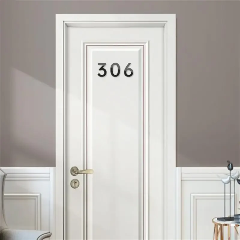 3D Numeral Door Plaque Self Adhesive Modern Door Number For Exterior House Apartment Plaque Mailbox Address Digits Sticker Sign house number signs door signs house numbers number plate