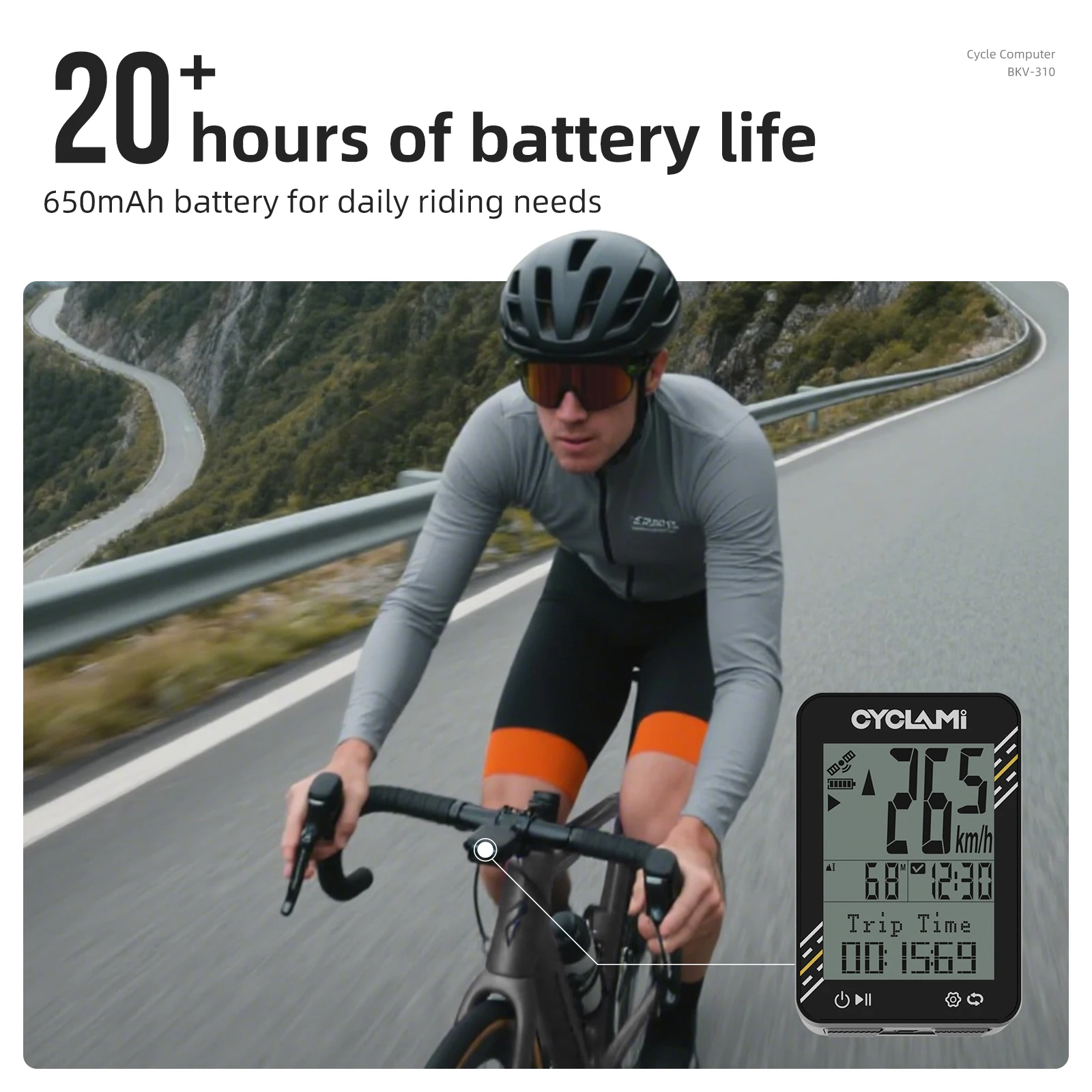 Bike Computer Wireless GPS, Bike Speedometer with Martinique