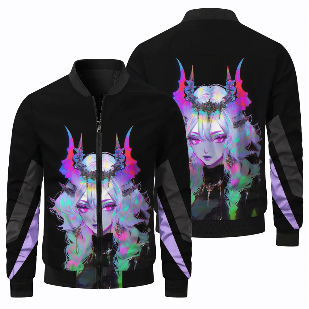 thumbnail image 1 of Nueva chaqueta de invierno con estampado de dibujos animados en 3D para hombre, para deportes al aire libre, ciclismo, abrigos para hombre, cortavientos, ropa informal de moda para hombre, 1 of 4