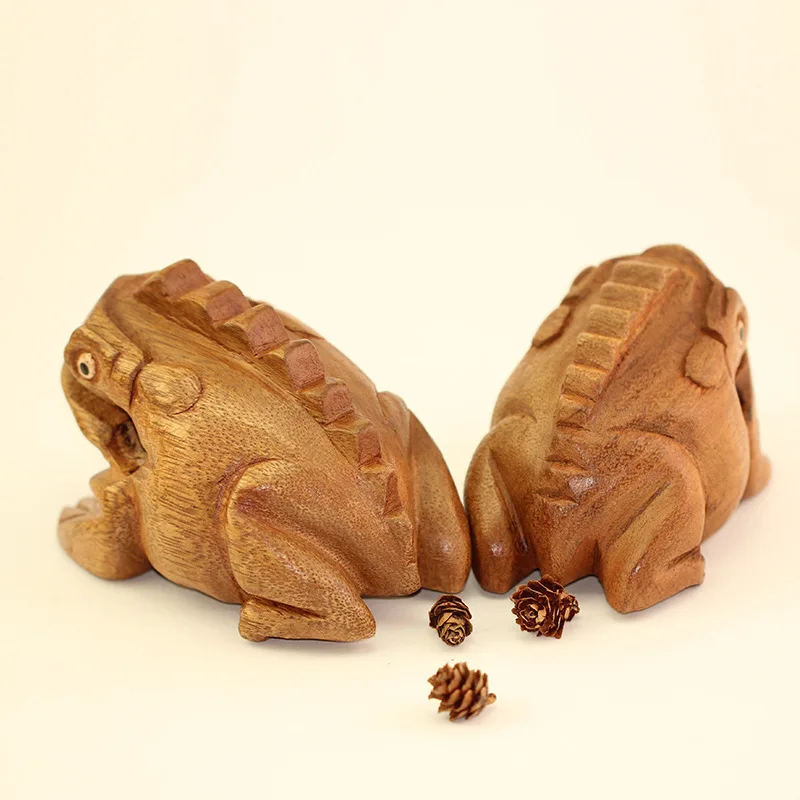 Yosoo Rana Portafortuna In Legno Thailandese – Strumento Musicale Gracidante, Decorazione Da Scrivania, 5 Dimensioni (5,8 Cm)