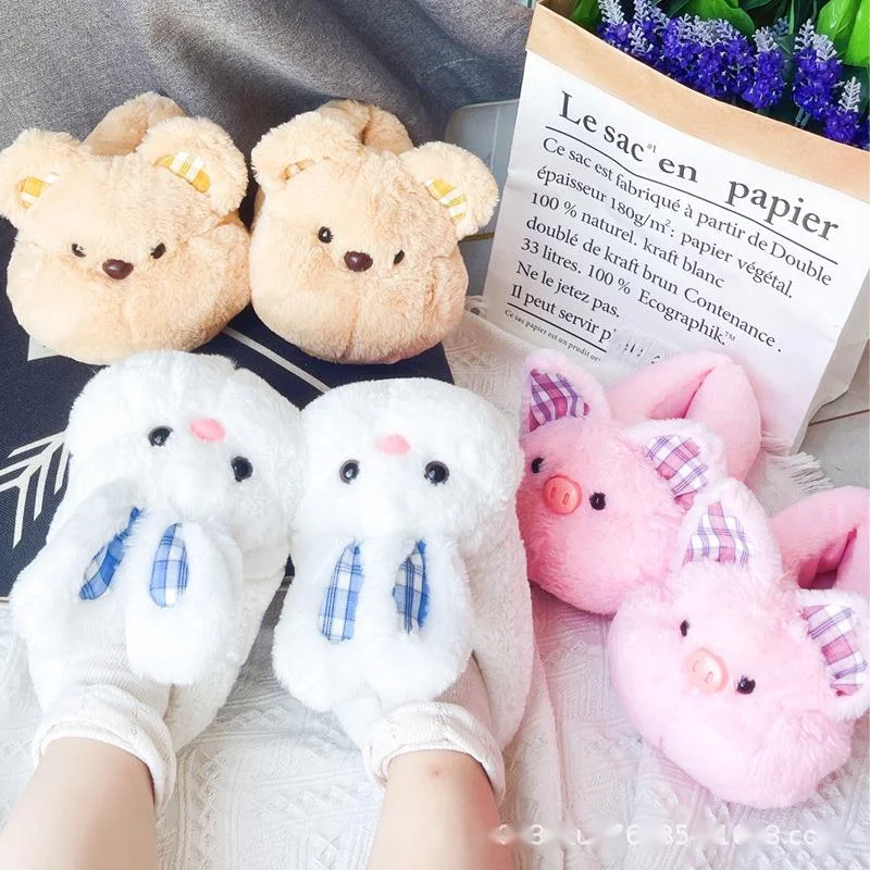 Scarpe da casa da donna in pile peluche punta chiusa autunno inverno camera da letto interna imbottita termica antiscivolo lavabile in lavatrice_voghion.com