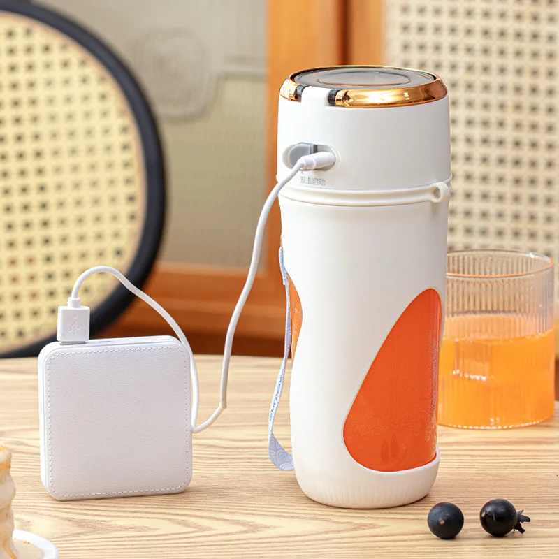 2024 New Portable Hand-held Juicer 10-leaf Blade Head Fast Juice Extraction 340ml Capacity Automatic Cleaning Wireless Juice Cup 5