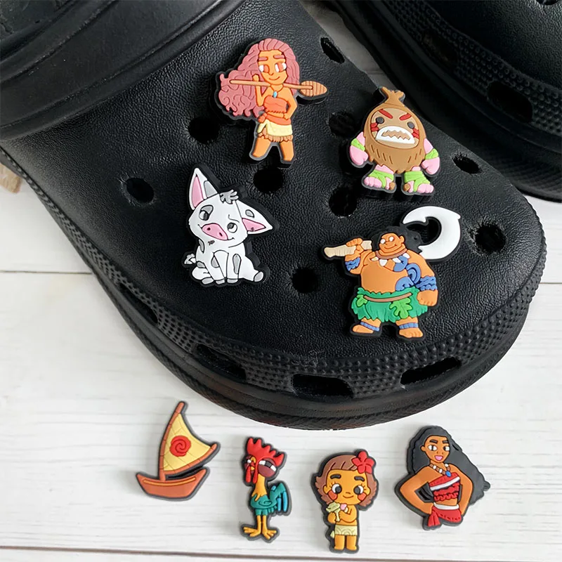 1-8 De adornos para zapatos de Moana de Disney, decoraciones