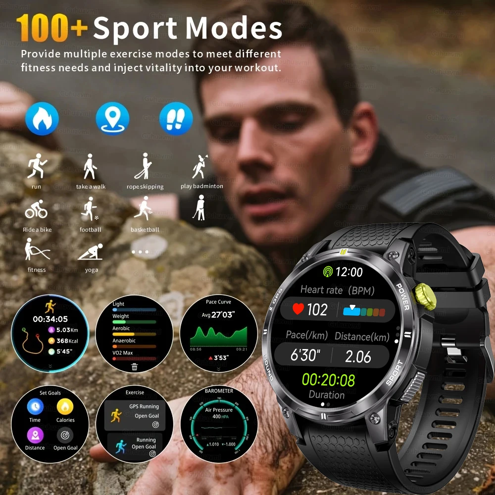 Preciso GPS Astuto Della Vigilanza IP68 Impermeabile Built-in Dual-band GNSS Bussola Militare Sport Smartwatch Uomini 2025 Nuovo Per Xiaomi Ultra - immagine 6