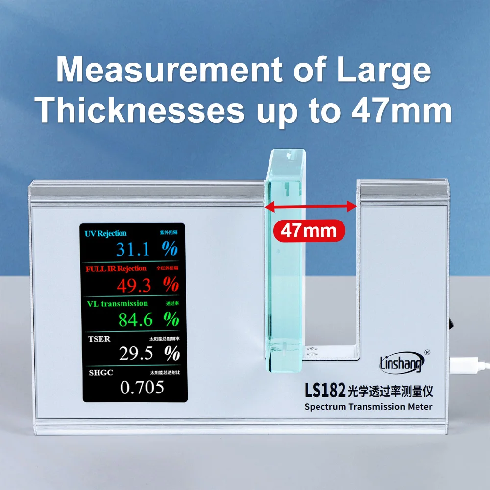 TSER Meter Solar Film Tester Light Transmittance Meter TSER SHGC Full IR Transmission Tester for Window Tint Film LS182