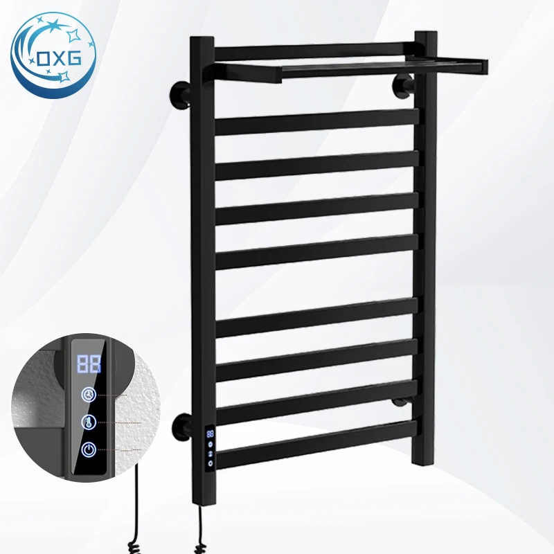 OXG ไฟฟ้าอุ่นผ้าเช็ดตัวห้องน้ําผ้าเช็ดตัวอุ่นจับเวลาห้องน้ําผ้าเช็ดตัวหม้อน้ําประหยัดพลังงานสําหรับห้องน้ํา 1