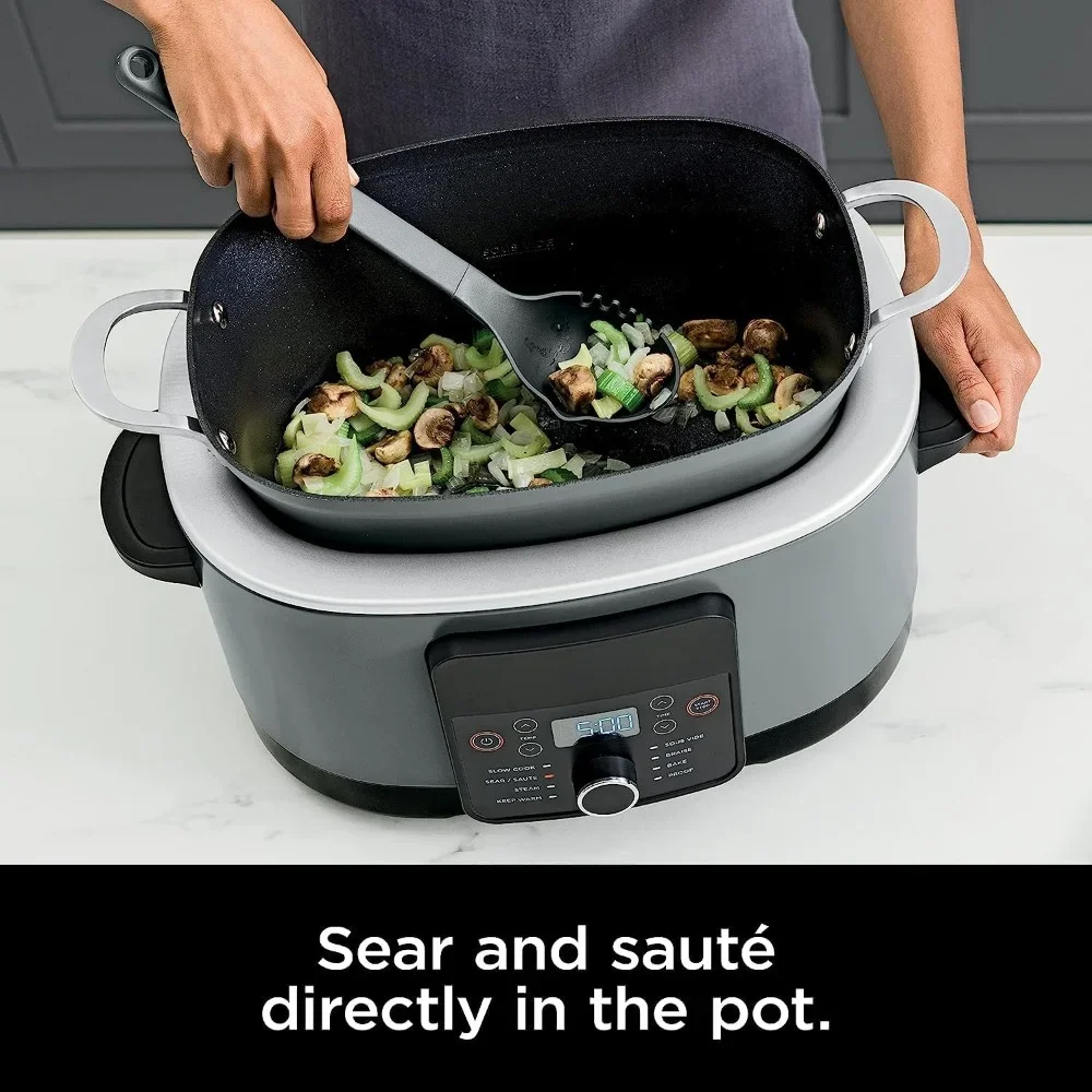 Slow Cooker, 8 Cooking Functions & Triple Fusion Heat Technology, Easy Cleaning, Slow Cooker