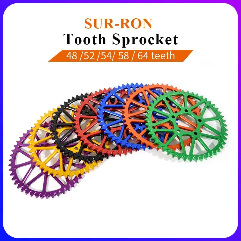 Motorcycle Accessories For SUR-RON Light Bee X 48T 52T 54T 58T 64T Tooth Plate Sprocket Wheel E-bike Off-road Dirtbike Motorcycle Accessories SURRON