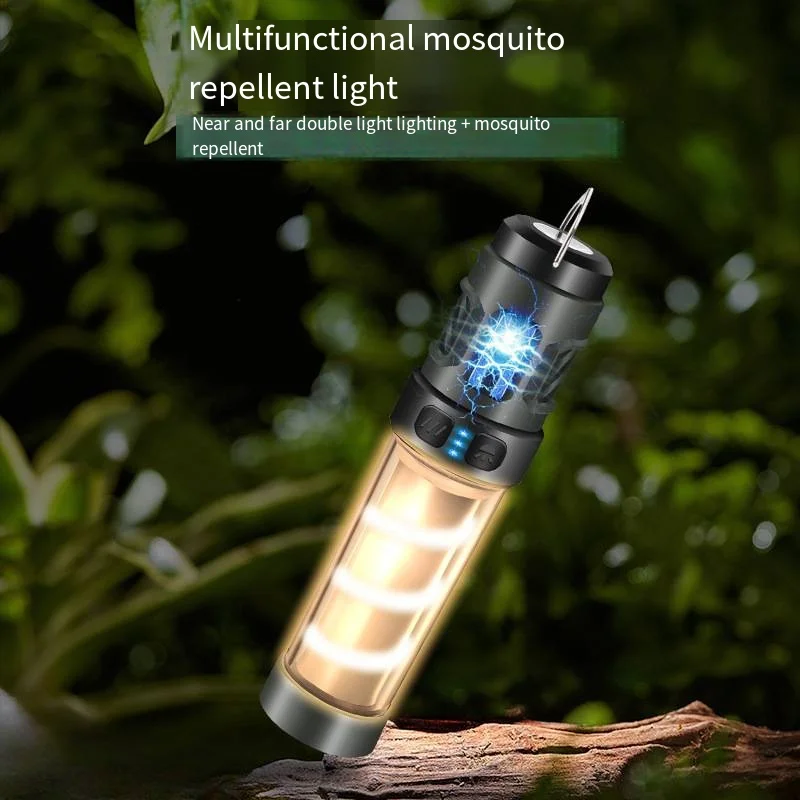 LED Outdoor Multifunctional Portable Mosquito Repellent Camping Light Large Capacity Lighting Flashlight Tent Camping Light outdoor single double automatic quick opening with nylon cloth camping net hammock anti mosquito beach tent toldo tarp camping