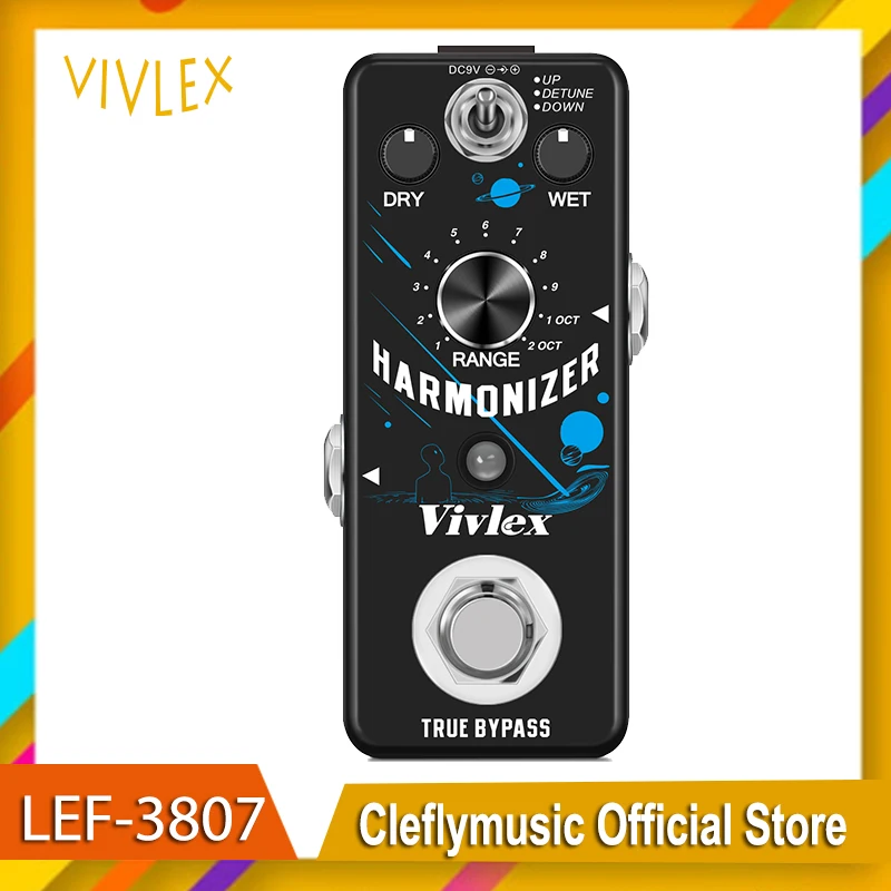 

VIVLEX Harmonizer Pedal Digital Pitch Shifter Effects Pedals 3 Modes Harmony Precise Polyphonic Effector For Electric Guitar
