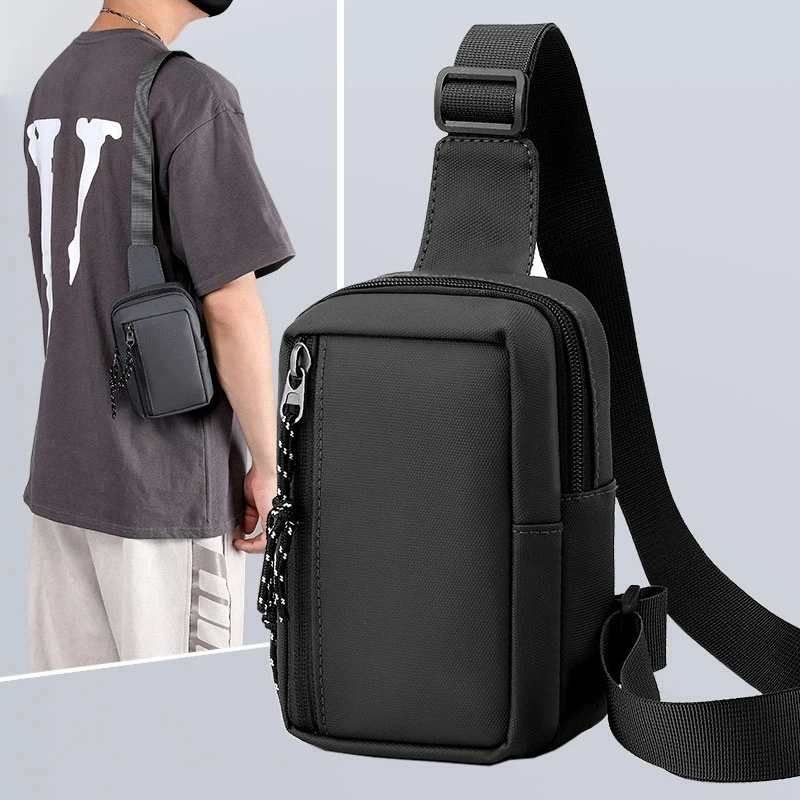 

Men's Fashion Chest Bag Multi functional Anti Splashing Shoulder Bag Minimalist Mini Phone Bag Casual Crossbody Small Men's Bag