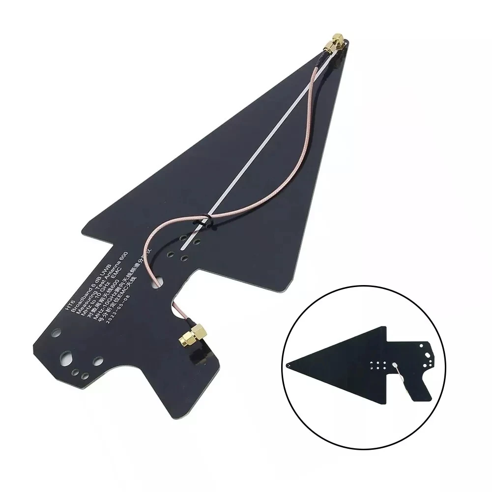 HT6 Log-Periodic Antenna 0.6-10GHz Direction Finding Antenna Spectrum Analyzer SMA Signal Analysis Positioning EMC 6dBi Gain