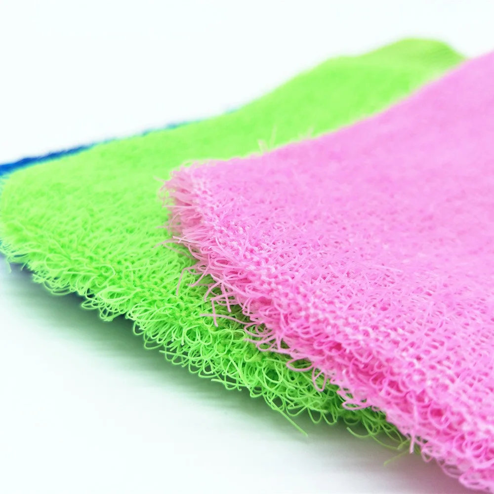 Nylon Cuozao bath bath gloves exfoliating gloves wholesale Color random 5pcs 6