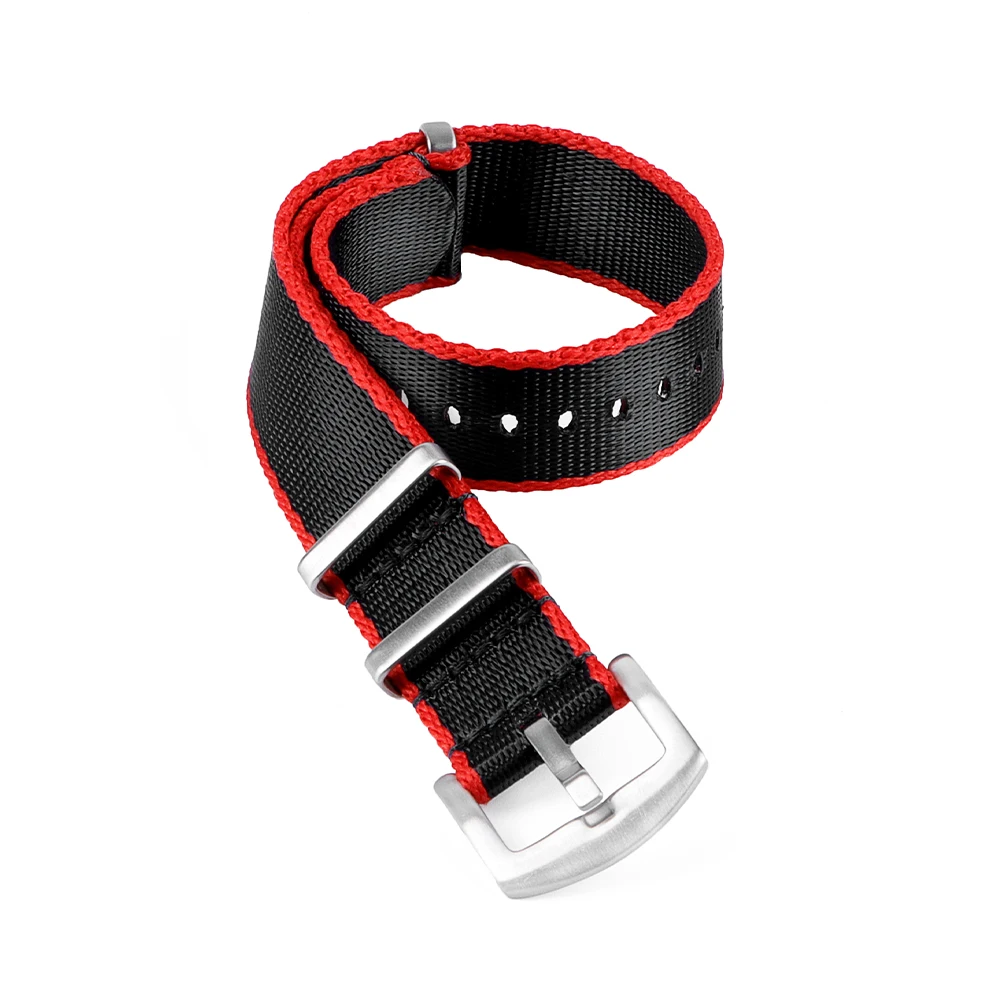 Durable Nylon Fabric Wristband with Stainless Steel Buckle - Available in Multiple Sizes