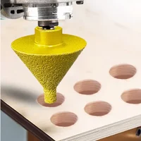 M14 diamant chanfrein maïs foret trou élargi biseauté outils de meulage 50mm pour granit marbre carreaux pierre coupe cône sculpter 2