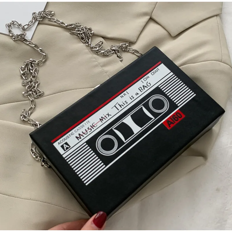 Trendy One Shoulder Bag Radio Box Chain Crossbody Handbags For Women Casual High-Quality Versatile Luxury Female Messenger Y2k