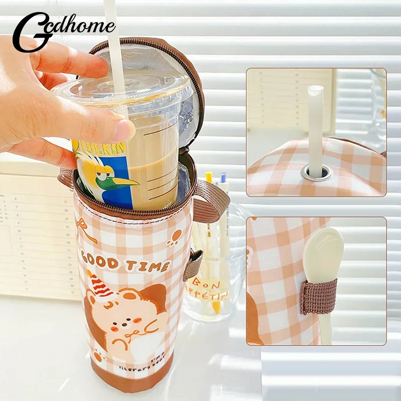 Eco-Friendly Insulated Milk Tea Tote Bag - Portable Heat Preservation Handbag