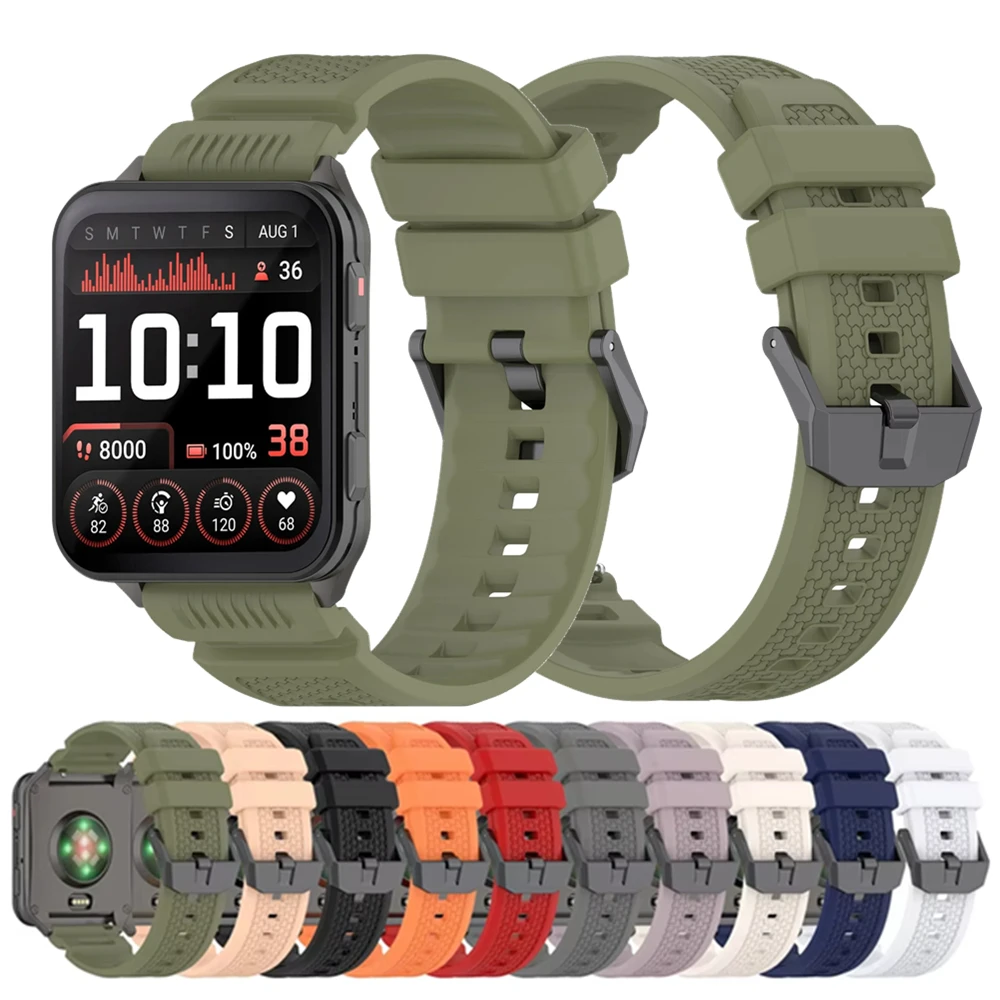 Silicone Sport Watch Band - 24mm Replacement Strap