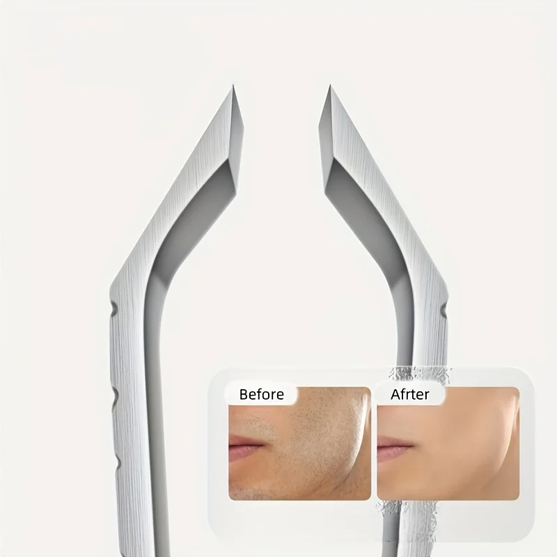 1/2개 고품질 스테인리스 스틸 핑거 그립 핀셋, 제모 전용 사선 팁 눈썹 핀셋, 수염 및 헤어 제거용