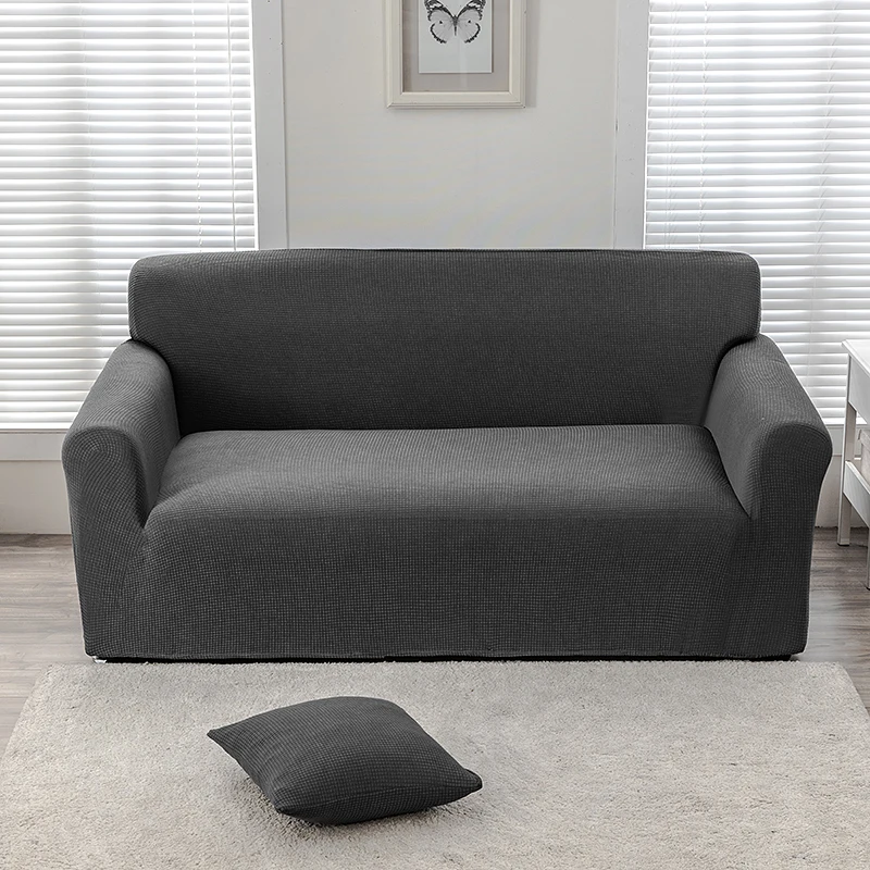 Waterproof Elastic Sofa Cover Corn Velvet Adjustable Stretch Slipcovers Corner Couch Covers 1/2/3/4 Seater L Shape 6