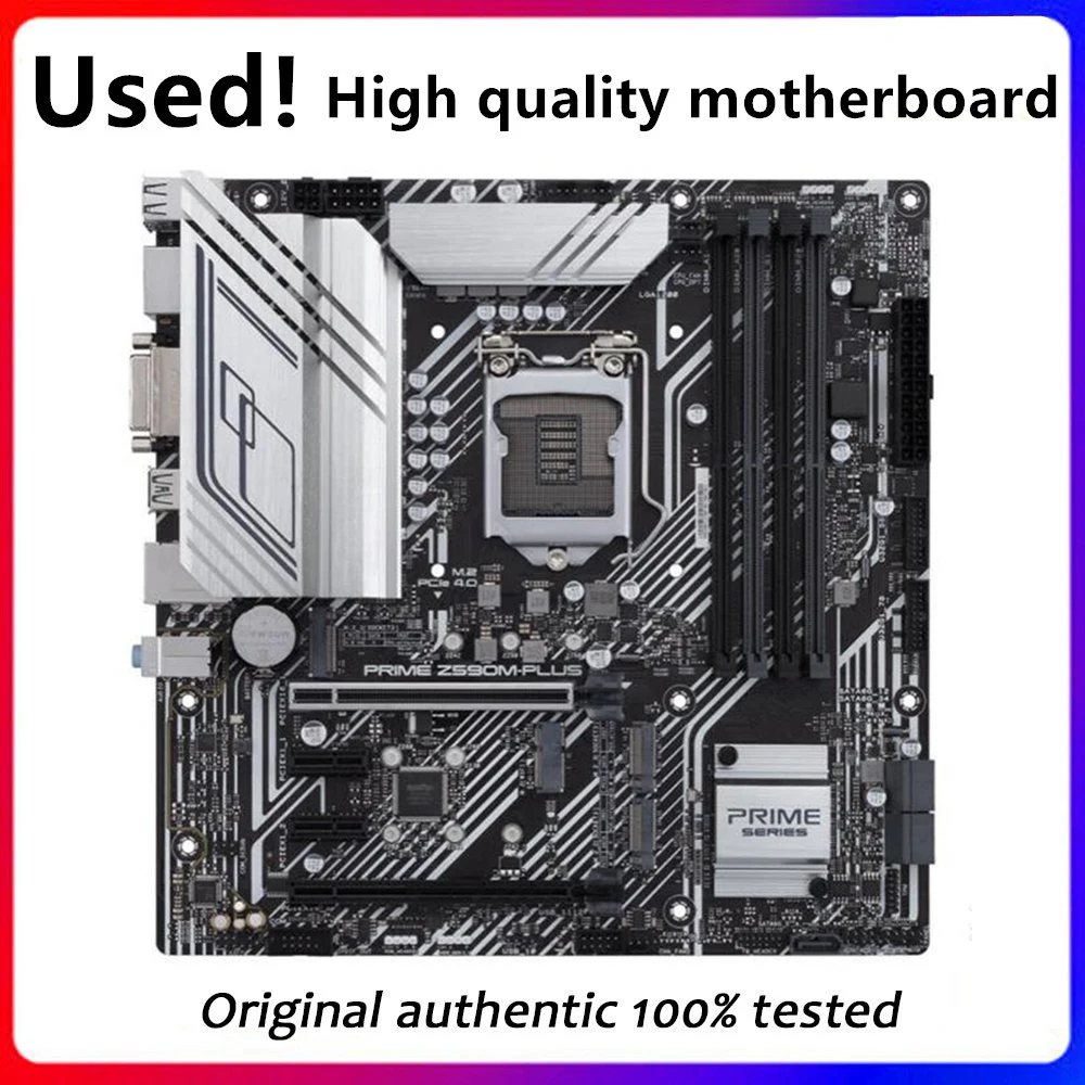 Per Prime Z590M-Plus Originale Usato Desktop Intel Z590 128Gb Ddr4 Scheda Madre Lga 1200 I7/I5/I3 Usb3.0 Sata3