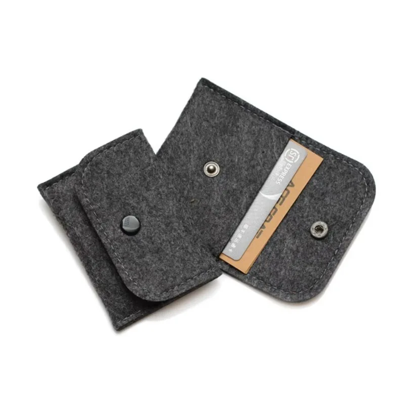 Fashion Neutral Felt Coin Purse for Women Mini Zipper Coin Purse Box Casual Square Lightweight Outdoor Portable Card Bags Purses 3