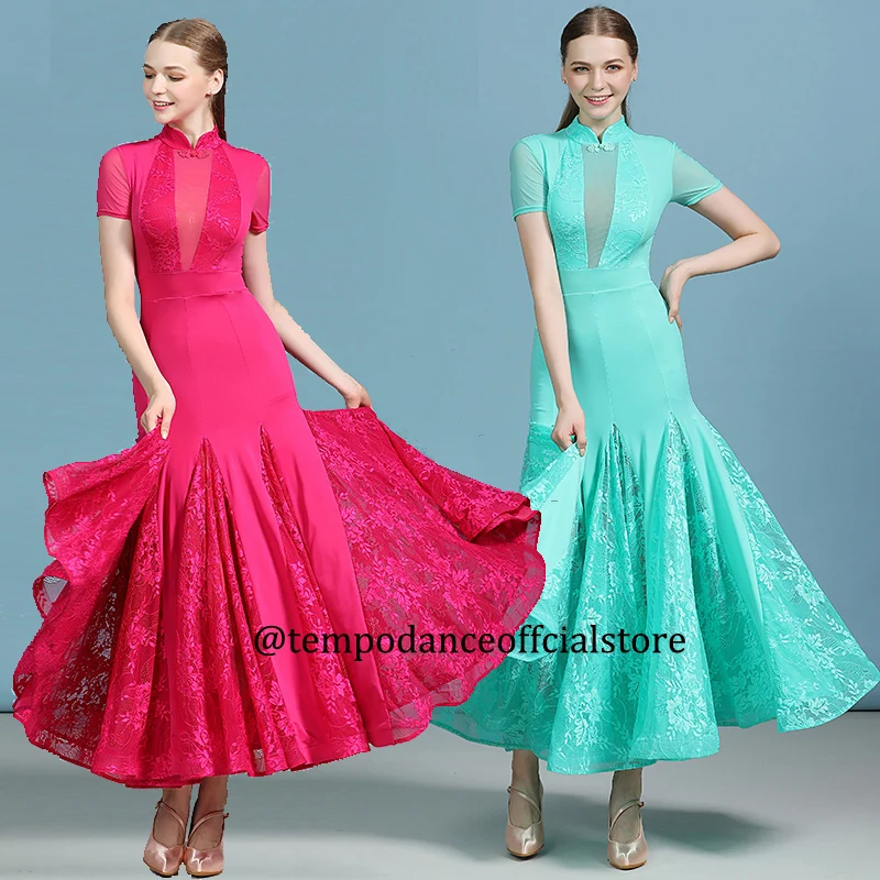 

New Lace Waltz Dress Rumba Standard Smooth Dance Dresses Standard Social Dress Ballroom Dance Competition Dress