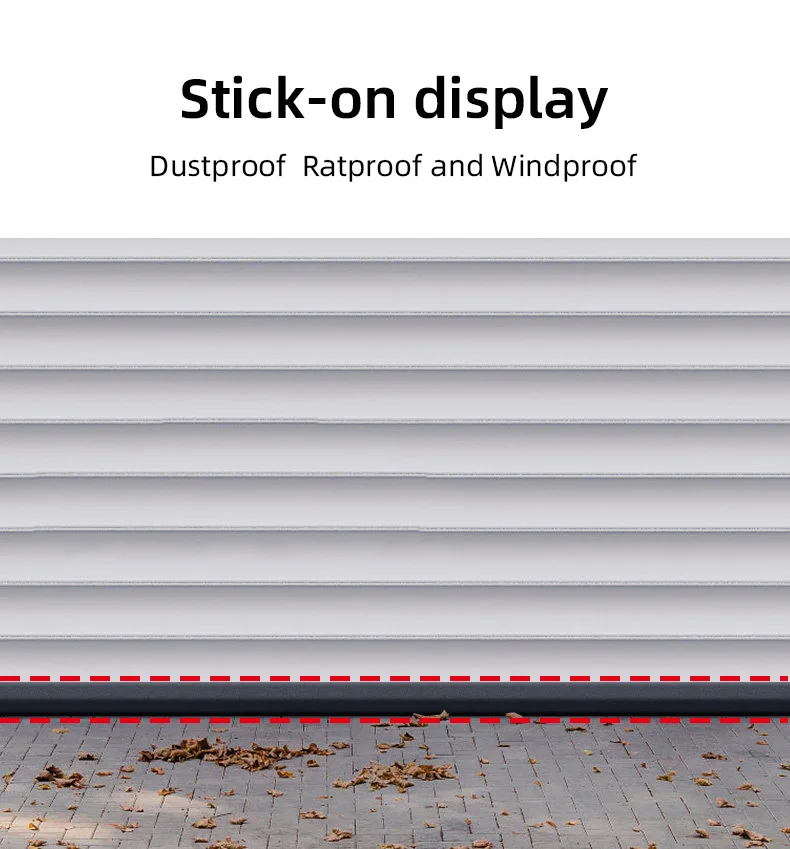 Heavy Duty Self-Adhesive Weatherproof Garage Door Seal Strip