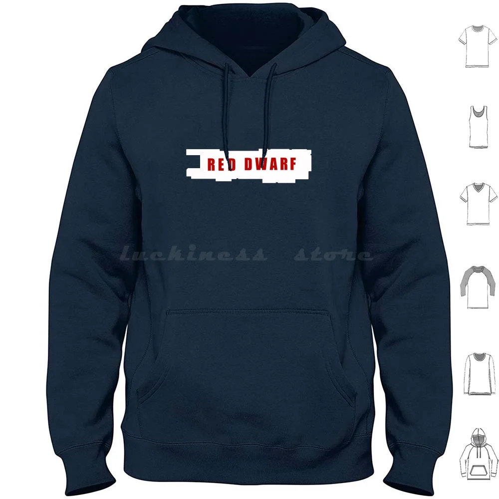 Red Dwarf Felpa Con Cappuccio Cotone Manica Lunga Red Dwarf Space Comedy Funny Cat Kryten Lister Rimmer Smeg Sdghead Starbug Ship