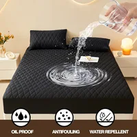 واقي مرتبة مبطن سميك مقاوم للماء – مطاطي لكوين وكينج ✨🛏️.