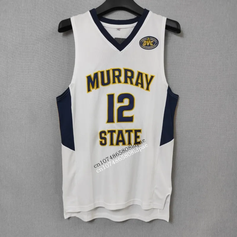 Basketball Jersey Men Oversize 12 Ja Morant Murray State Embroidery Sewing Breathable Athletics Sport Street Hip Hop Sportswear