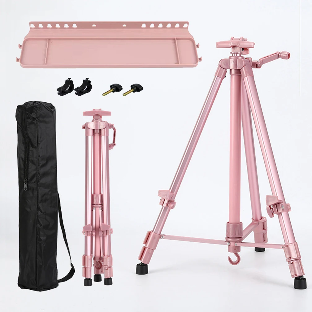 50-150CM Adjustable Metal Portable Sketch Easel Stand Foldable Travel Aluminum Alloy For Outdoor Painting Artist Art Supplies