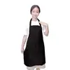 Custom Design Brand Logo Black Unisex Waiter Cooking Restaurant Pocket Printing Adjustable Hanging Neck Men Aprons for Woman 5