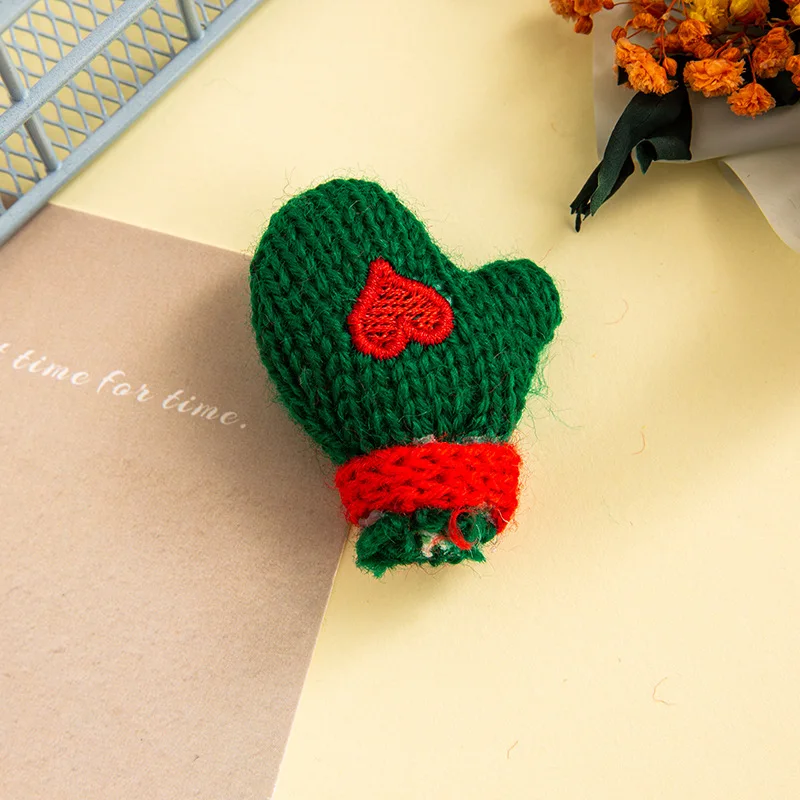Mini Knitting Hats Set Doll Hat DIY Craft Knitting Hats Christmas Tree Ornaments Assorted Toy Decor DIY Sewing Crafts Materials