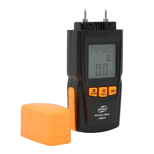 BENETECH GM610 alat ukur kelembaban, alat pengukur kelembaban kayu Digital tampilan LCD induktif - AliExpress