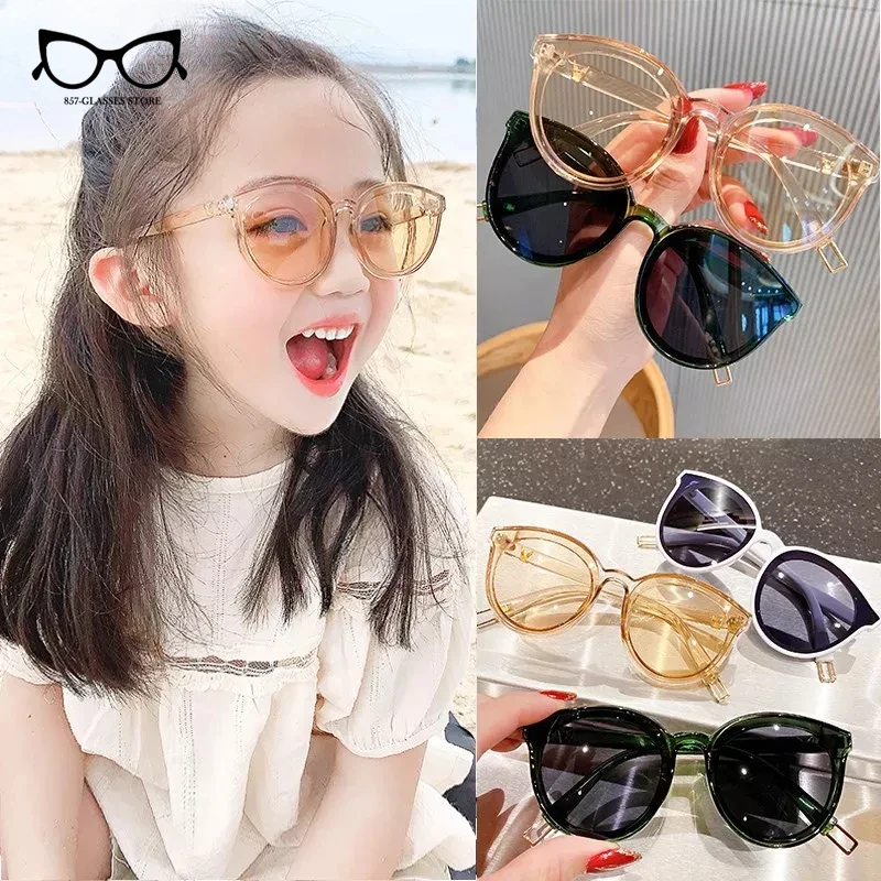New Fashion Sunglasses Girls Boys Brand Round Vintage Children Sun Glasses Baby Shades Mirror Goggles Eyeglasses UV400 Eyewear kids sunglasses