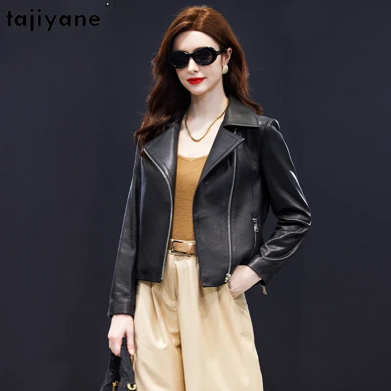 

Tajiyane High Quality Real Leather Jacket Women 2023 Fashion Genuine Sheepskin Coat Short Black Leather Jackets Jaqueta Feminina