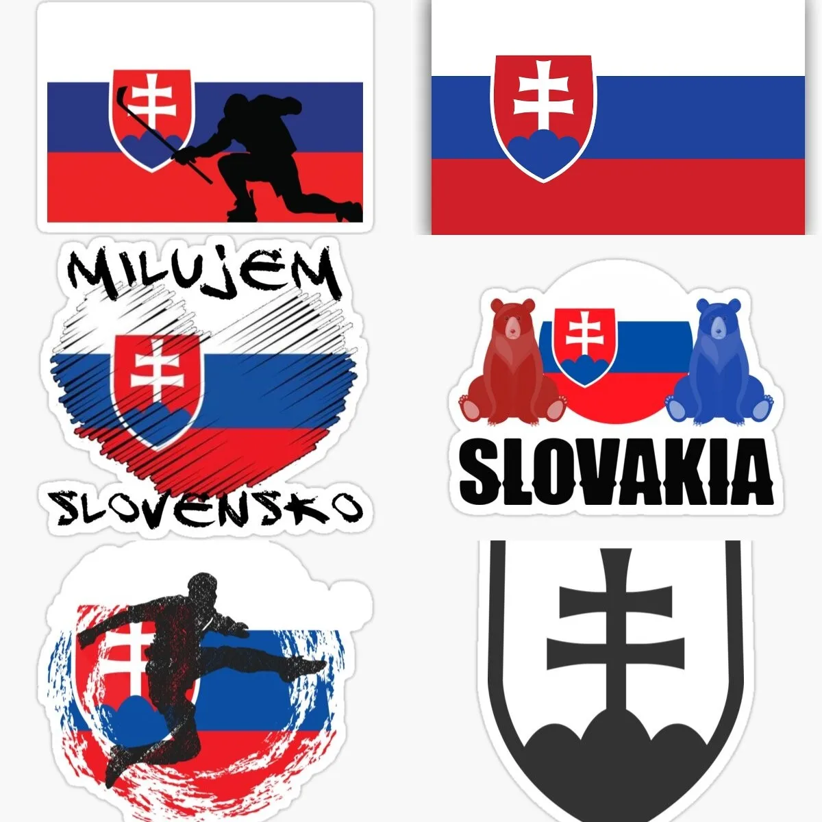 Slovakia Country National Flag Decal Slovak Full Color Vinyl Decal Car Camp Gifts Camping Sticker Funny Decals Waterproof Vinyl