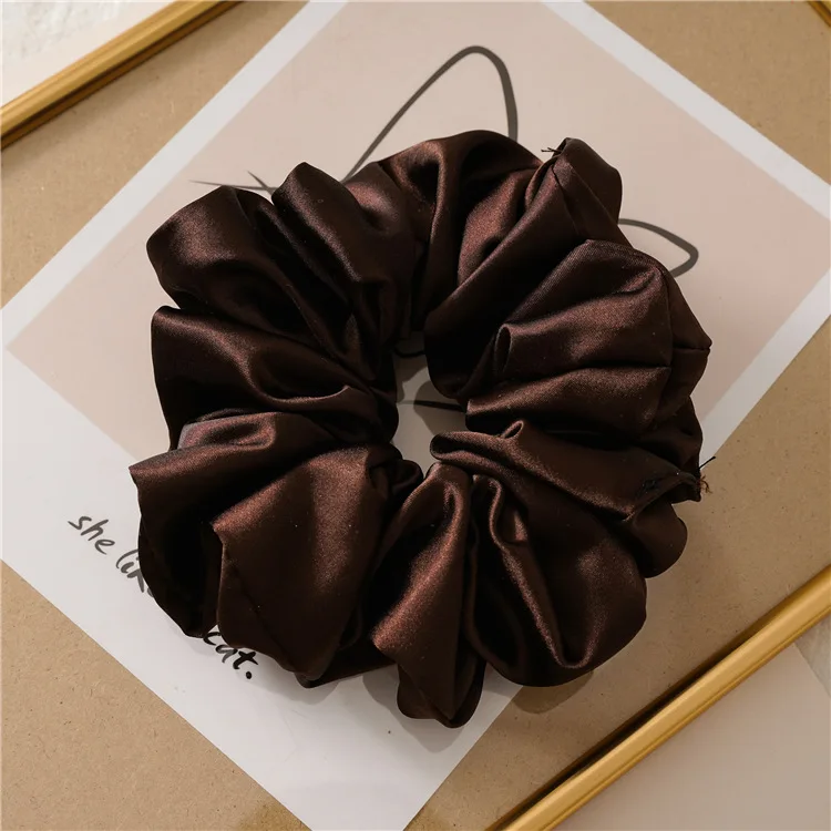 wide headbands for women INS Fashion Handmade Elastic Rope Ribbon Hair Scrunchies Trendy Pure Color Cotton Silk Cloth Smooth Bands Women Girls Gift korean hair clips