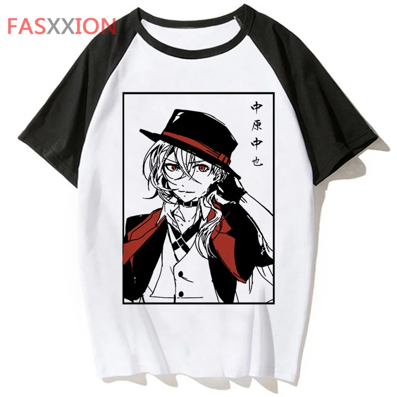 bungou stray dogs t shirt streetwear clothing hop funny t shirt male