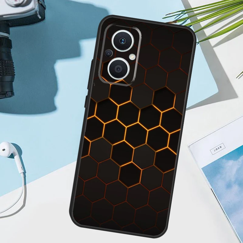 Futuristic Neon Honeycomb Carbon Fibre Phone Case