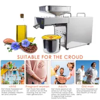 Automatic Oil Extractor Intelligent Temperature Controlled Stainless Steel Oil Press Machine For Cold/Hot Squeeze Heating 2