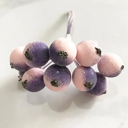 Pink Hybrid Flower Cherry Stamen Berries Bundle for DIY Decor - Perfect for Cakes, Christmas, Weddings, Gifts, and Wreaths (10pc length 12cm)