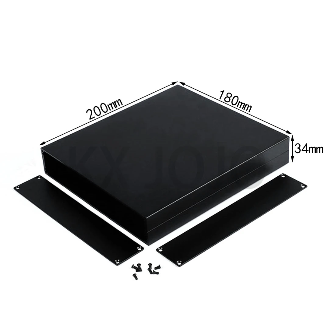 Diy Electronic Projeto Enclosure Alumínio Split Box Preto Pcb Instrumento 180x34x200 mm