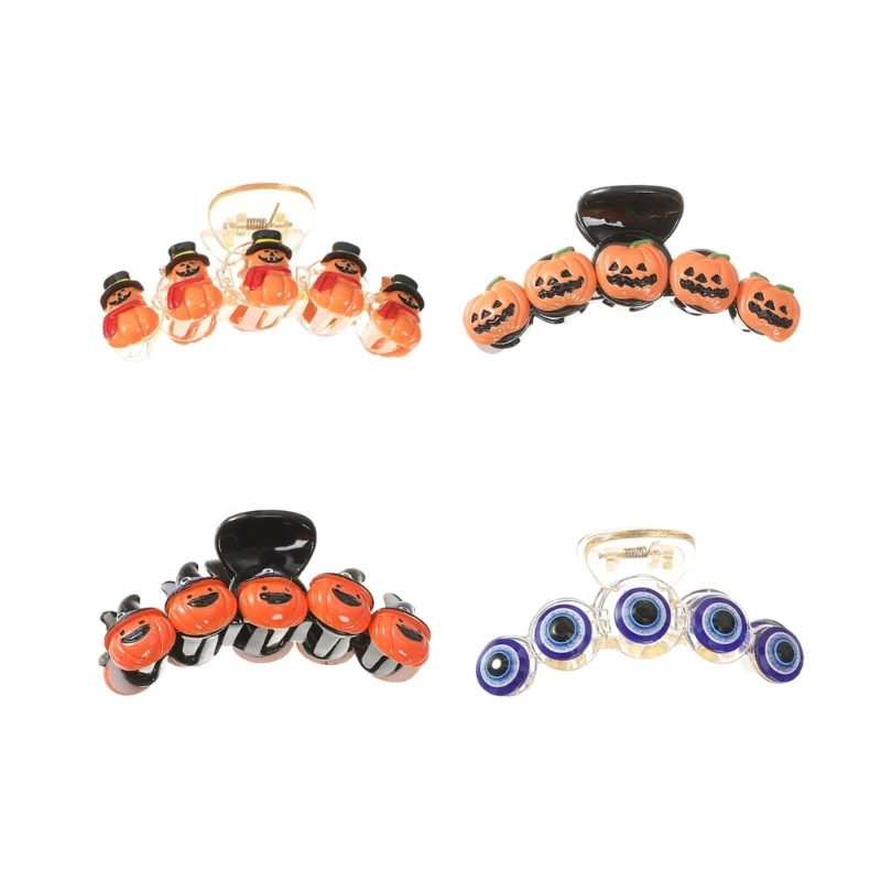 

Girl Hair Claw Clip Y2K Halloween Punpkin Hair Catch Ponytail Holder Hair Catch Y2K Headress for Women Girls Ladies