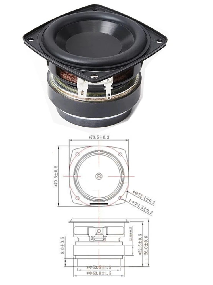 1Pcs 2.75 Inch Full Range Audio Speaker For JBL Xtreme 2 Loudspeaker 4 Ohm 20W DIY Music Portable Bluetooth Speaker