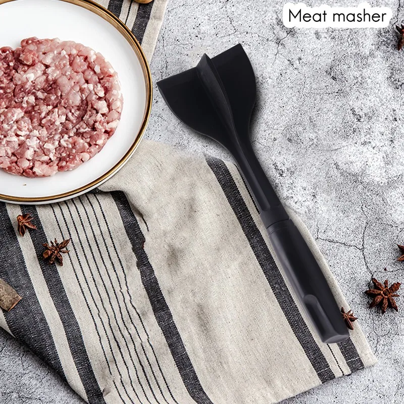 Promotion! Meat Chopper, Ground Beef Masher, Heat Resistant Meat Masher For Hamburger Meat, Chop And Stir Masher Tool